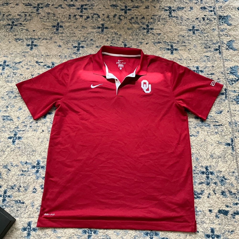 Nike Red Oklahoma Sooner Polo Shirt